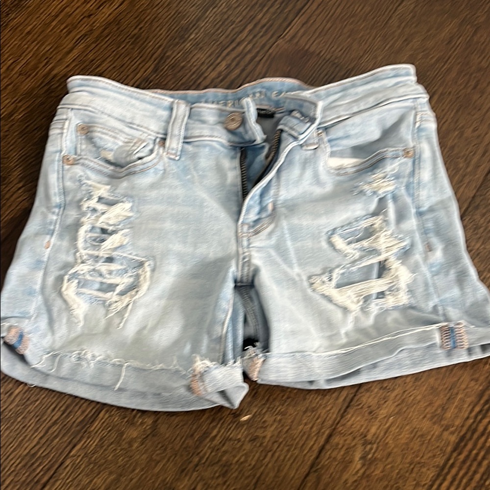 American Eagle Outfitters Light Blue Jean Shorts